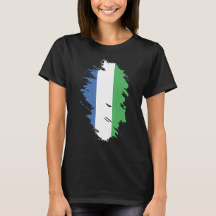 Camiseta Bandera nacional de recuerdo de Sierra Leona para