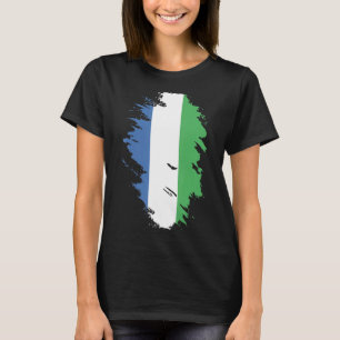 Camiseta Bandera nacional de recuerdo de Sierra Leona para