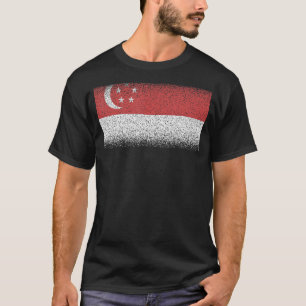 Camiseta Bandera nacional de recuerdo de Singapur para homb