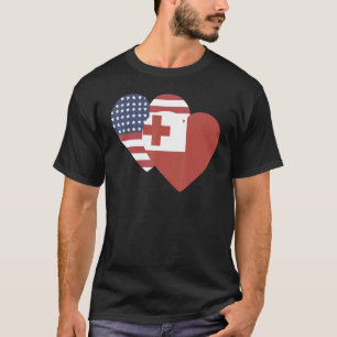 Camiseta Bandera nacional de recuerdo de Tonga para hombres