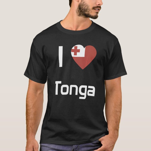 Camiseta Bandera nacional de recuerdo de Tonga para hombres (Anverso)