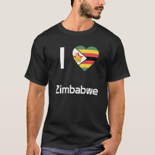 Camiseta Bandera nacional de recuerdo de Zimbabue para homb