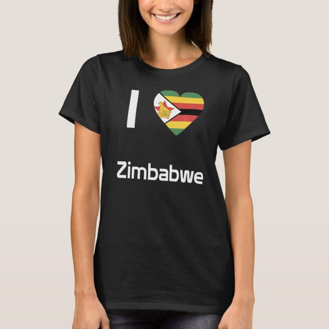 Camiseta Bandera nacional de recuerdo de Zimbabue para homb (Anverso)