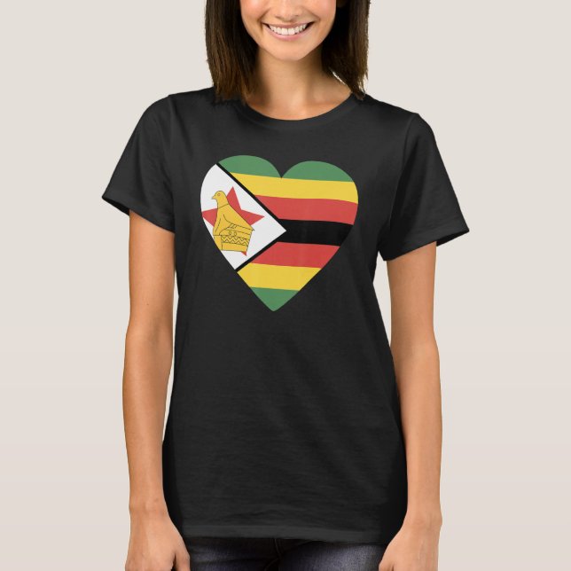 Camiseta Bandera nacional de recuerdo de Zimbabue para homb (Anverso)