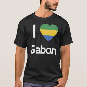 Camiseta Bandera nacional de recuerdo del Gabón para hombre