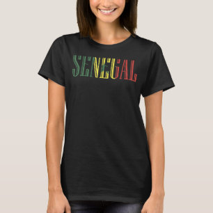 Camiseta Bandera nacional de recuerdo del Senegal para homb