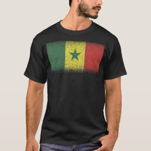 Camiseta Bandera nacional de recuerdo del Senegal para homb