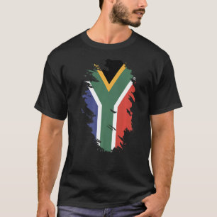 Camiseta Bandera nacional de recuerdo sudafricano para homb