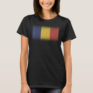 Camiseta Bandera nacional de Rumania de recuerdo para hombr
