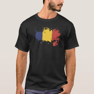 Camiseta Bandera nacional de Rumania de recuerdo para hombr