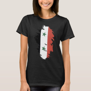 Camiseta Bandera nacional de Siria recuerdo para hombres mu