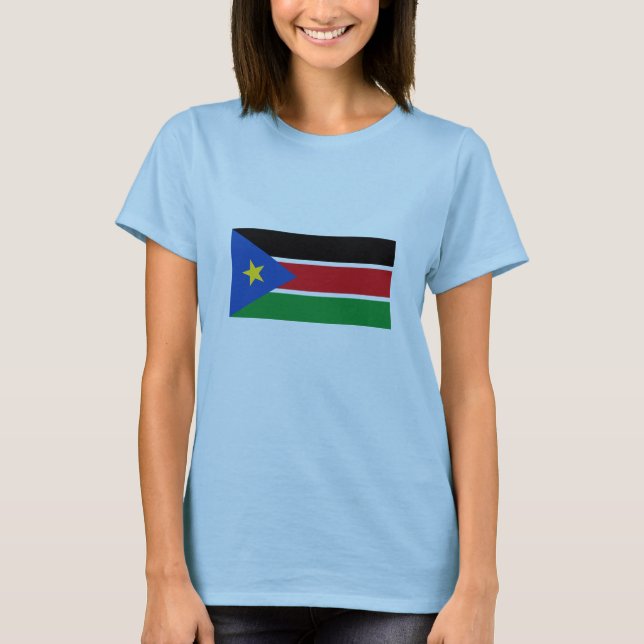 Camiseta Bandera nacional de Sudán del Sur (Anverso)