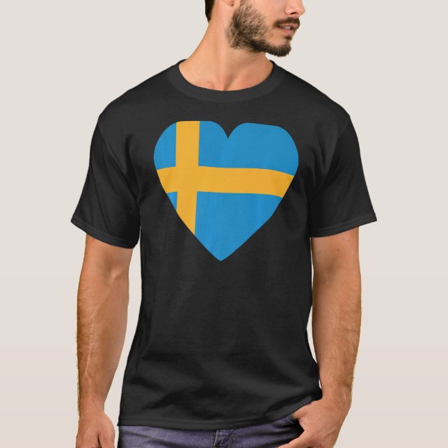 Camiseta Bandera nacional de Suecia de recuerdo para hombre (Anverso)