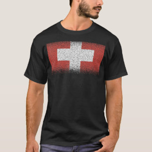 Camiseta Bandera nacional de Suiza de recuerdo para hombres