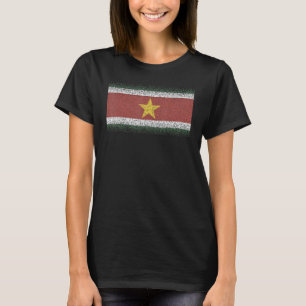 Camiseta Bandera Nacional de Surinam de recuerdo para hombr