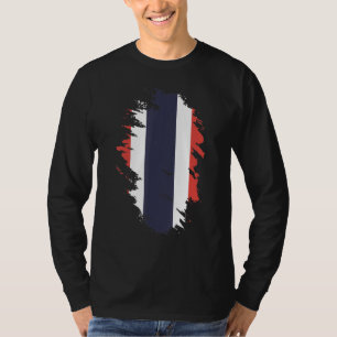 Camiseta Bandera nacional de Tailandia de recuerdo para hom
