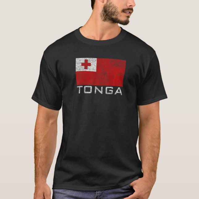 Camiseta Bandera Nacional de Tonga (Anverso)