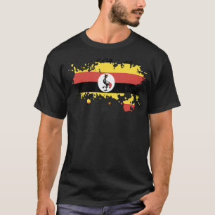 Camiseta Bandera nacional de Uganda de recuerdo para hombre