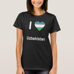 Camiseta Bandera nacional de Uzbekistán de recuerdo para ho
