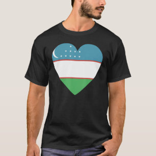 Camiseta Bandera nacional de Uzbekistán de recuerdo para ho