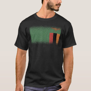 Camiseta Bandera nacional de Zambia de recuerdo para hombre