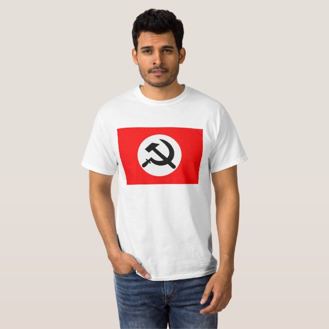 Camiseta Bandera nacional del fiesta de Bolchevique (Anverso completo)