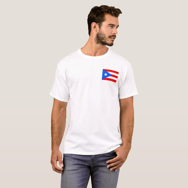 Camiseta Bandera nacional del mundo de Puerto Rico (Anverso completo)
