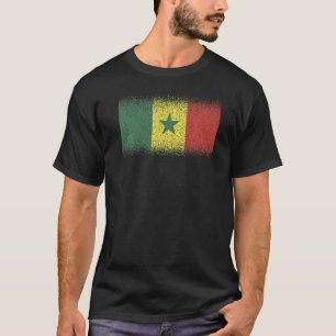 Camiseta Bandera nacional del Senegal de recuerdo para homb
