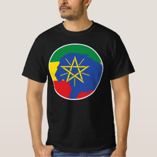 Camiseta Bandera nacional etíope de animales leones de Etio