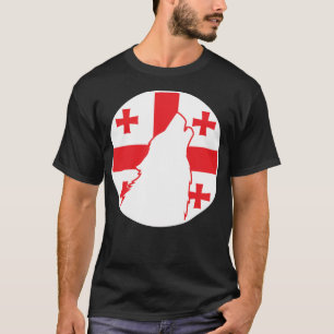 Camiseta Bandera nacional georgiana del lobo de Georgia
