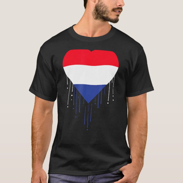 Camiseta Bandera nacional neerlandesa Holanda Orgullo holan (Anverso)