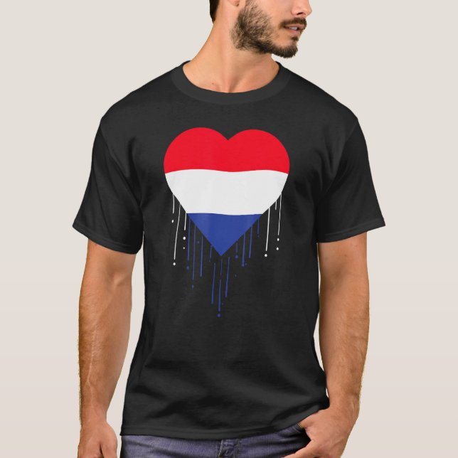 Camiseta Bandera nacional neerlandesa Holanda Orgullo holan (Anverso)