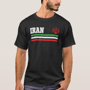 Camiseta Bandera nacional retro iraní orgullo de Irán
