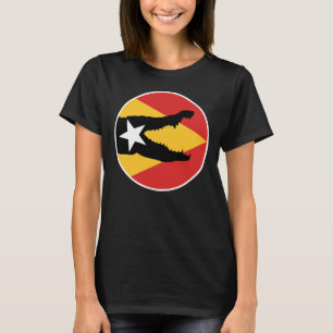 Camiseta Bandera nacional timorense del cocodrilo de Timor 