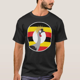 Camiseta Bandera nacional ugandesa de la grúa africana