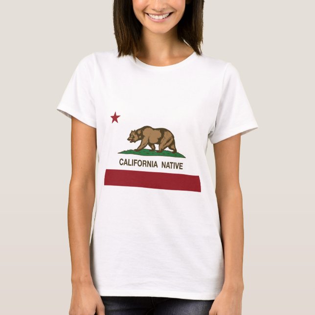 Camiseta Bandera nativa de la república de California (Anverso)