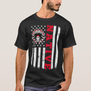 Camiseta Bandera nativa estadounidense para nativos estadou