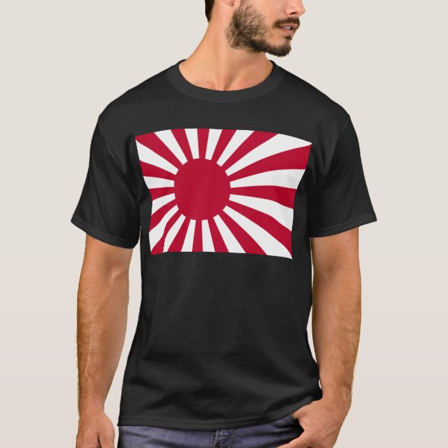 Camiseta Bandera naval de Japón - bandera japonesa del sol (Anverso)