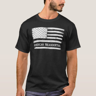 Camiseta Bandera neandertal estadounidense para los neander