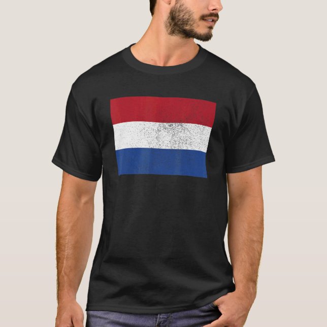 Camiseta Bandera neerlandesa Orgullo holandés (Anverso)