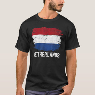 Camiseta Bandera Neerlandesa Vintage Para Neerlandés