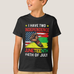 Camiseta Bandera negra africana americana Juneteenth 1865 U