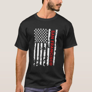 Camiseta Bandera Negra Blanca San Francisco EE. UU.