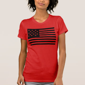 Camiseta Bandera negra de América con estrellas y barras
