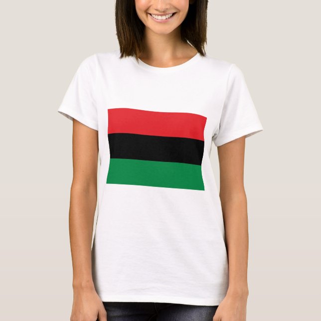 Camiseta Bandera negra roja y verde panafricana de la UNIA (Anverso)