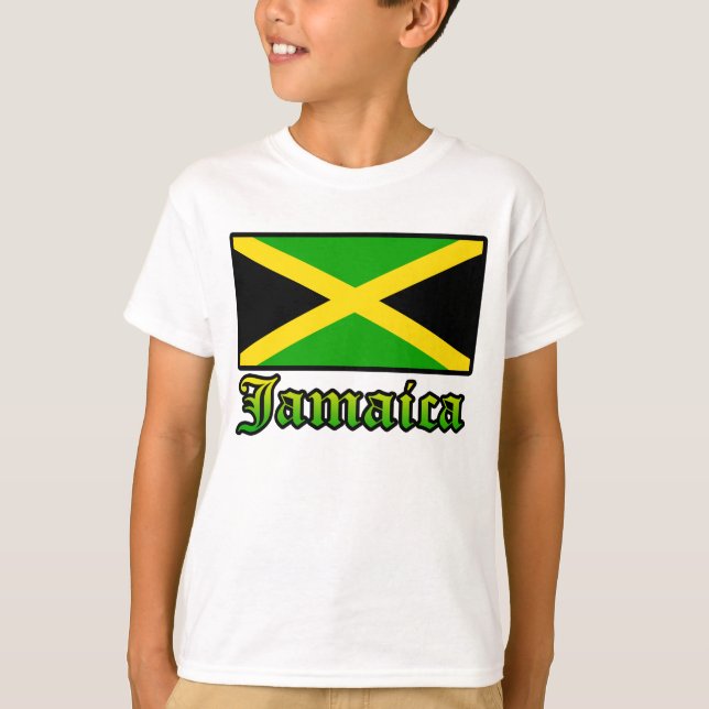 Camiseta Bandera, negro, verde y amarillo de Jamaica (Anverso)