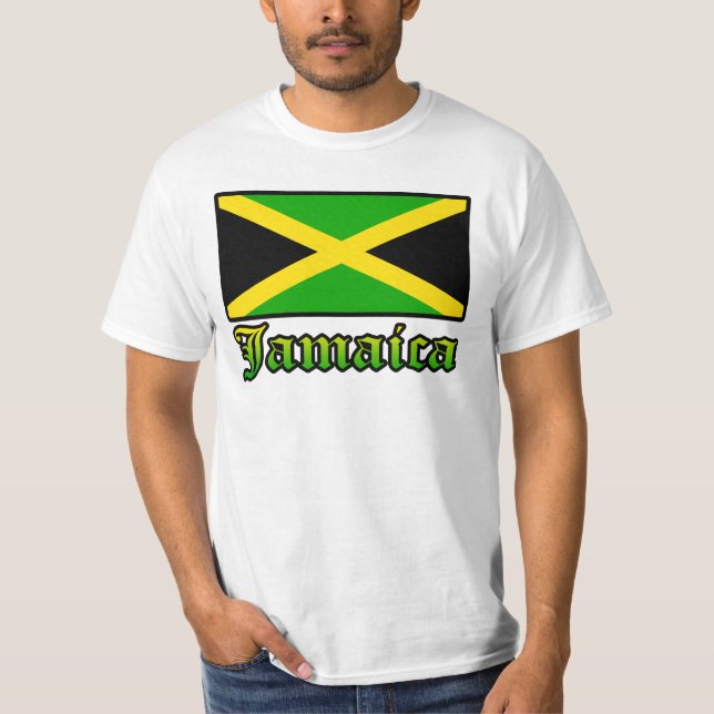 Camiseta Bandera, negro, verde y amarillo de Jamaica (Anverso)