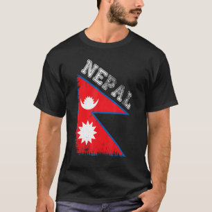 Camiseta Bandera nepalí de destino turístico bandera de Nep