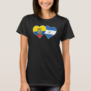 Camiseta Bandera nicaragüense de Ecuador Corazón de Ecuador