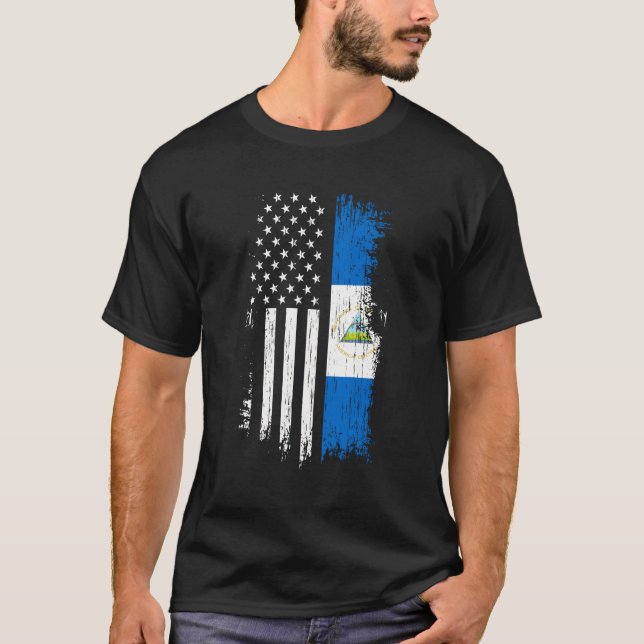Camiseta Bandera nicaragüense Orgullo de Nicaragua (Anverso)
